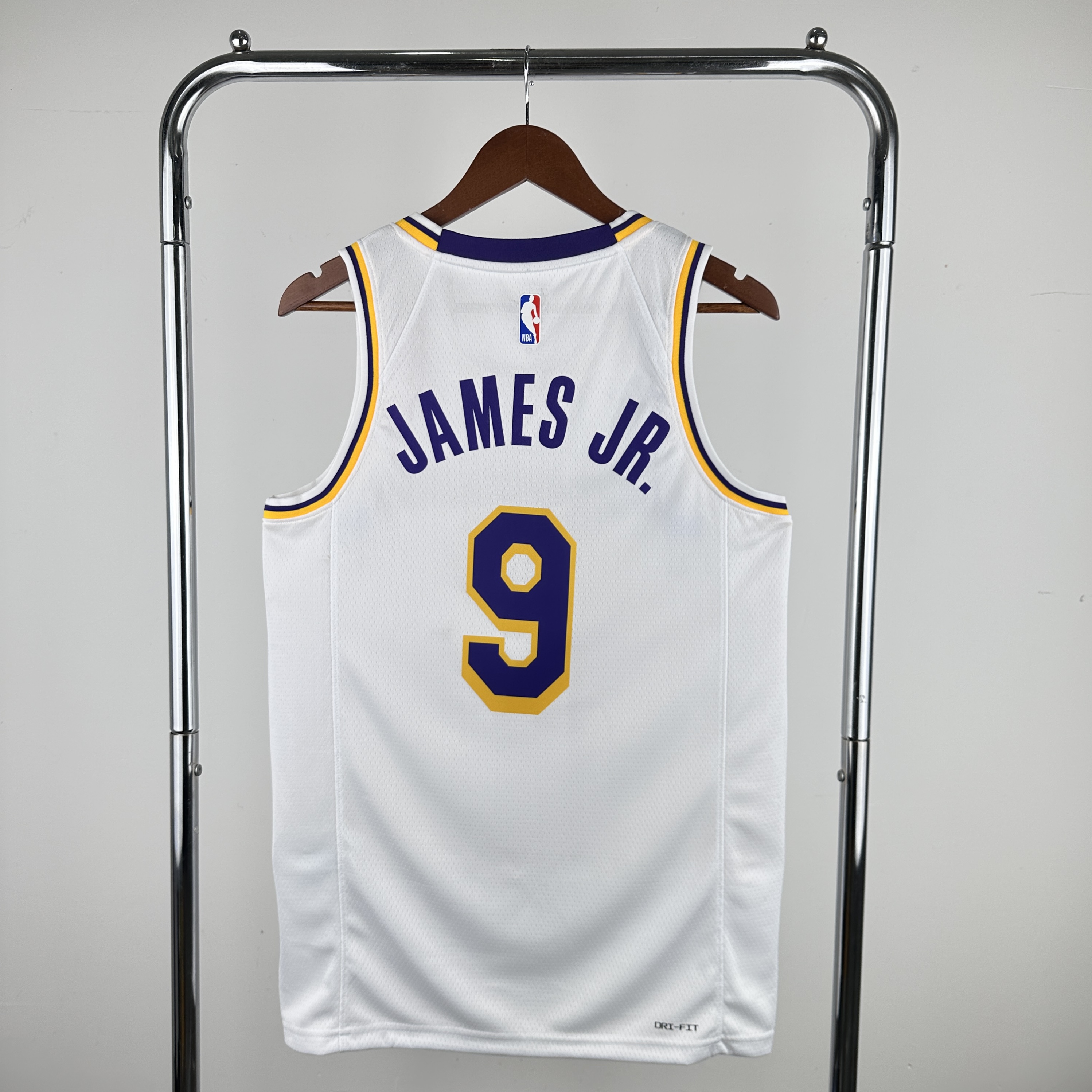 Men Los Angeles Lakers 9 James JR. Stitched white style #3 NBA 2024 Jersey->cleveland browns->NFL Jersey